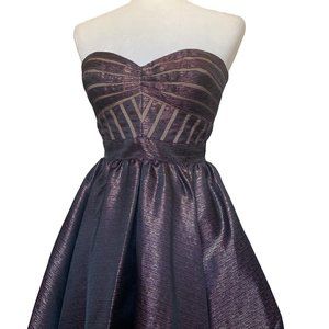 AQUA COCKTAIL METALLIC MIDI DRESS